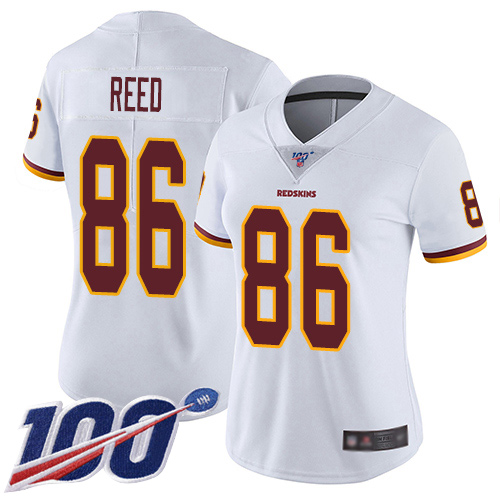 Washington Redskins Limited White Women Jordan Reed Road Jersey NFL Football 86 100th Season Vapor